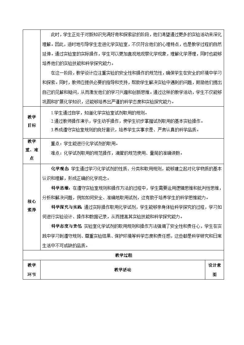 人教版（2024）化学九上 第一单元2.2《化学实验与科学探究》教学设计第2页