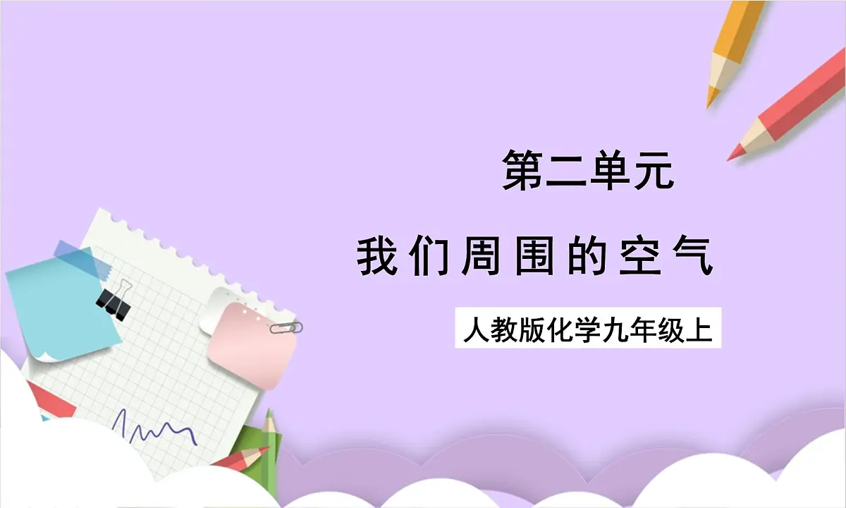 人教版（2024）化学九上 第二单元1.2《我们周围的空气》课件第1页