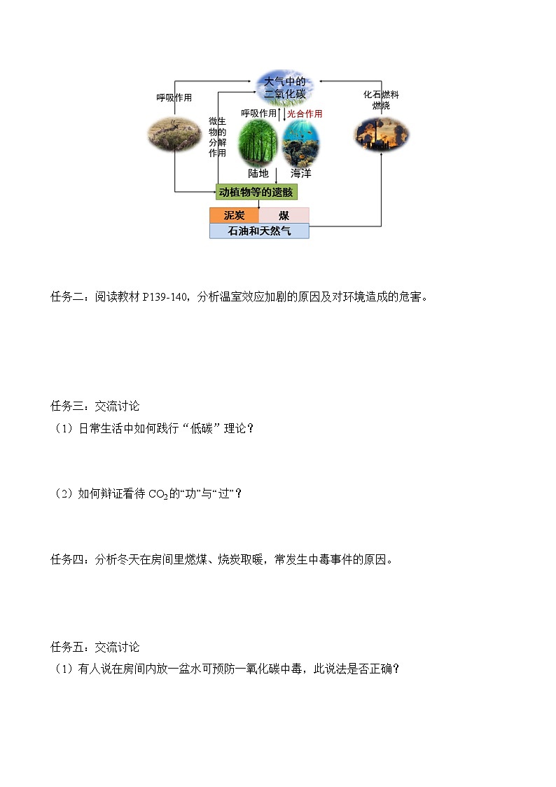 人教版（2024）化学九上 第六单元2.2《碳的氧化物》导学案（原卷）第2页
