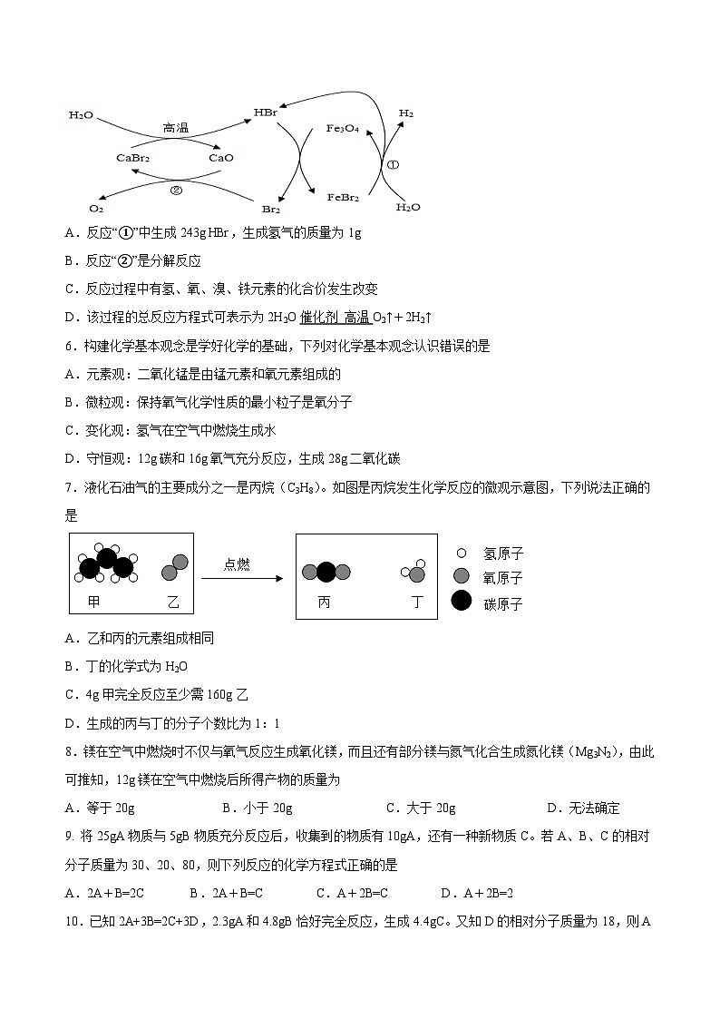 鲁教版（五四制）（2024）化学八年级全册  5.3《 化学反应中的有关计算》分层练习 （原卷）第2页