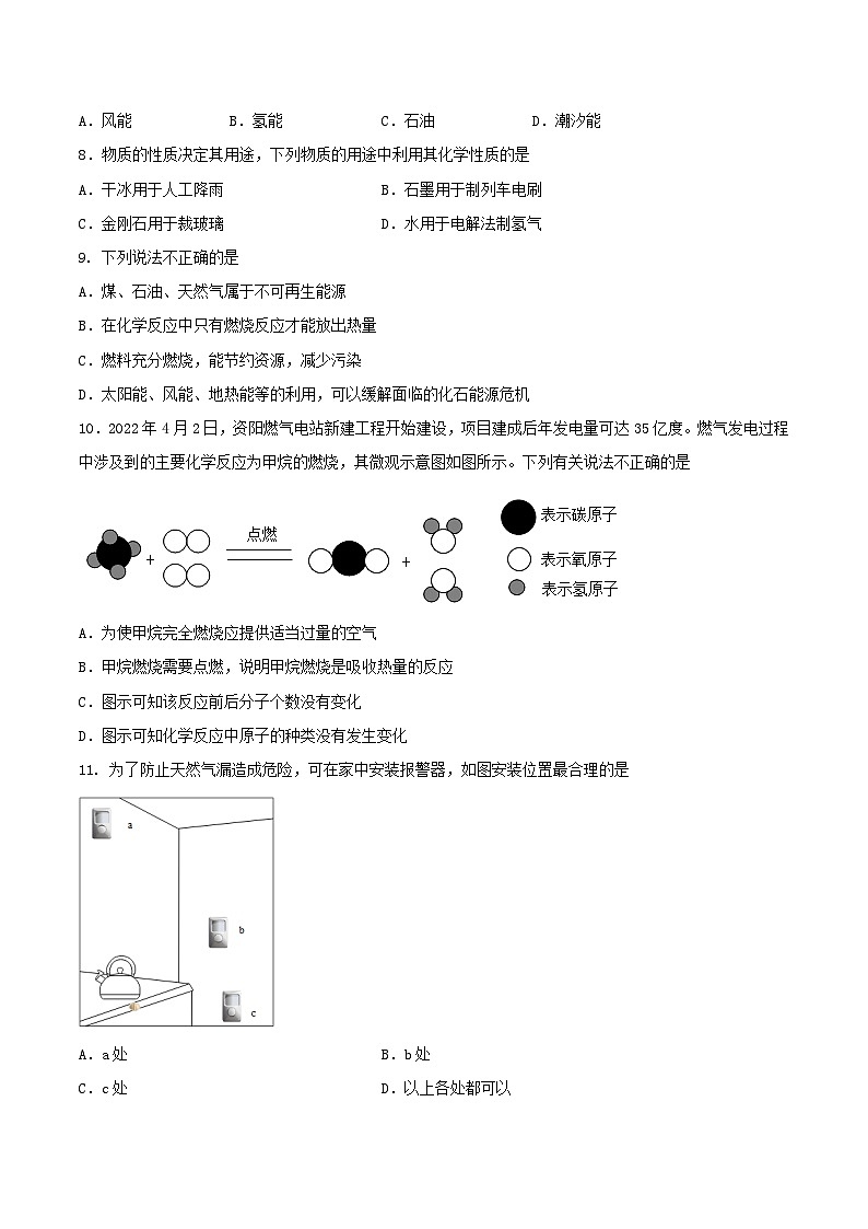鲁教版（五四制）（2024）化学八年级全册 6.3《 综合利用化石燃料》分层练习 （原卷 ）第2页