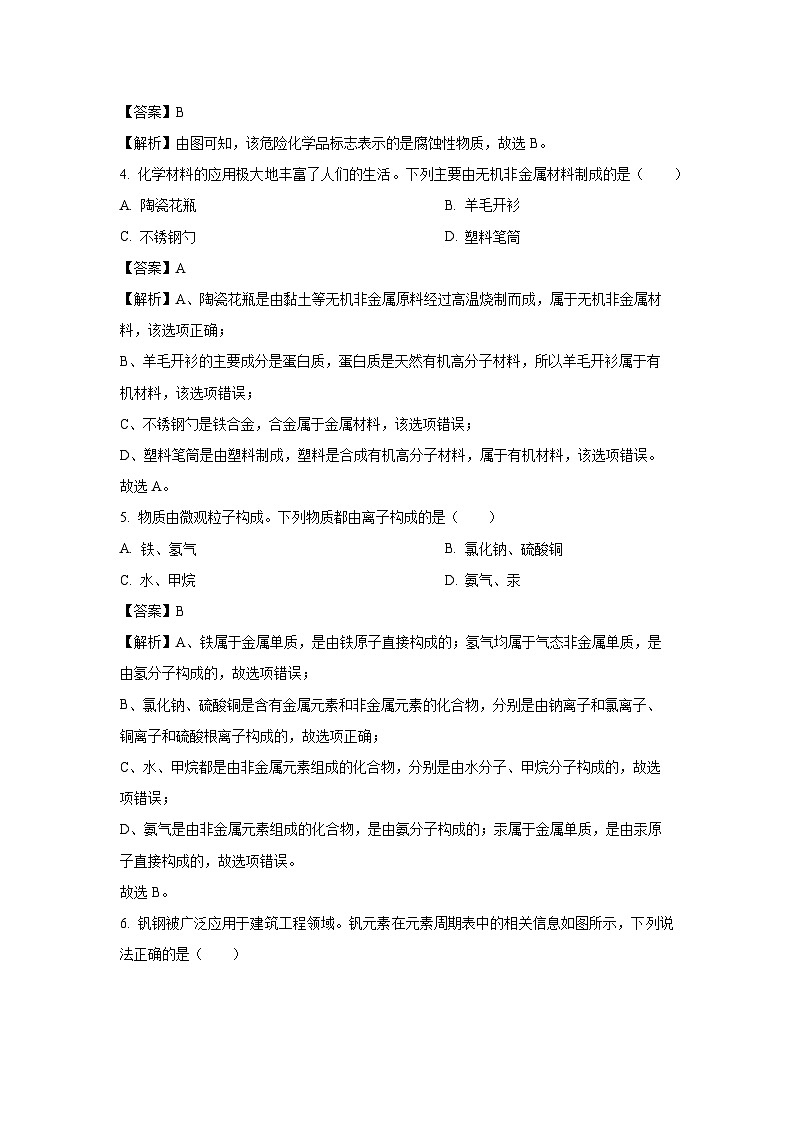 河南省新乡市2025年学业水平中考模拟测评(二)化学试卷（解析版）第2页