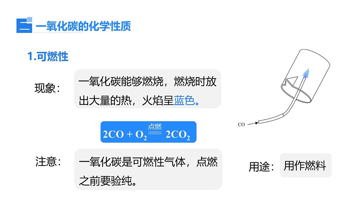 2025年秋新人教版九年级化学上册 6.2.2 一氧化碳（课件）第5页