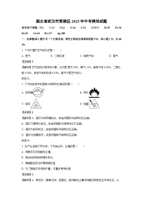 湖北省武汉市黄陂区2025年中考模拟化学试卷（解析版）