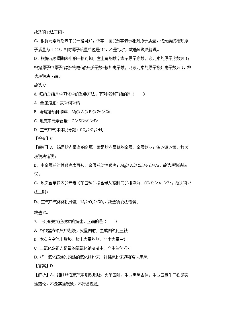 江苏省连云港市部分学校2025年中考模拟化学试卷（解析版）第3页
