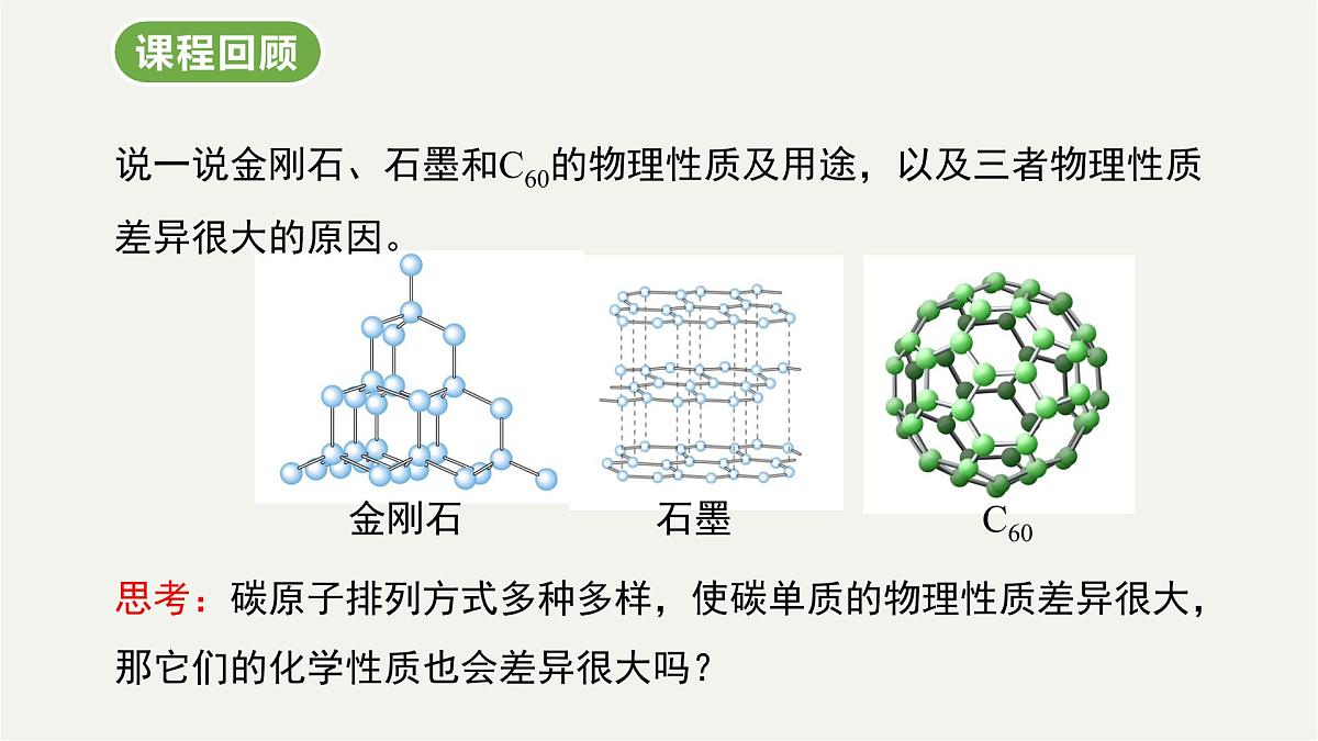 九年级上册化学人教版（2024） 第六元课题1碳单质的多样性课时2课件第3页