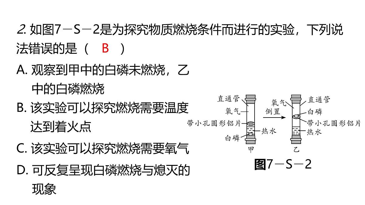 九年级上册化学人教版（2024） 第七单元实验活动4燃烧条件的探究 课件第7页