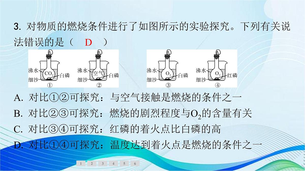 九年级上册化学人教版（2024） 第七单元实验活动4燃烧条件的探究课件第8页