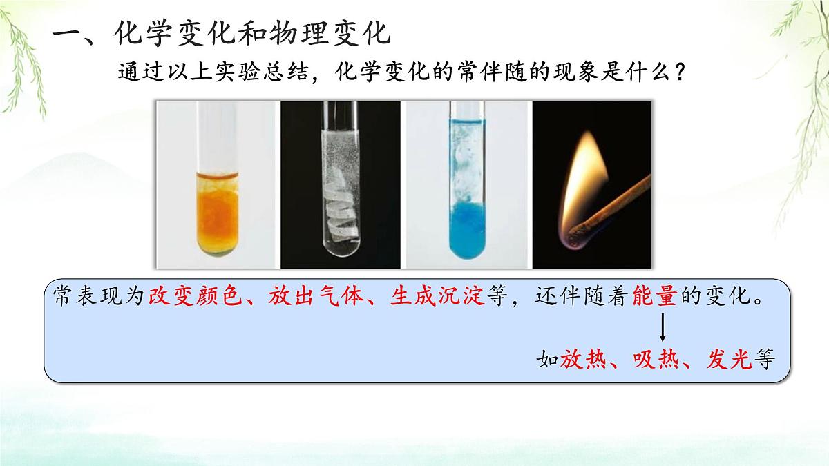九年级上册化学人教版（2024） 第一单元课题1 物质的变化和性质 课件第8页