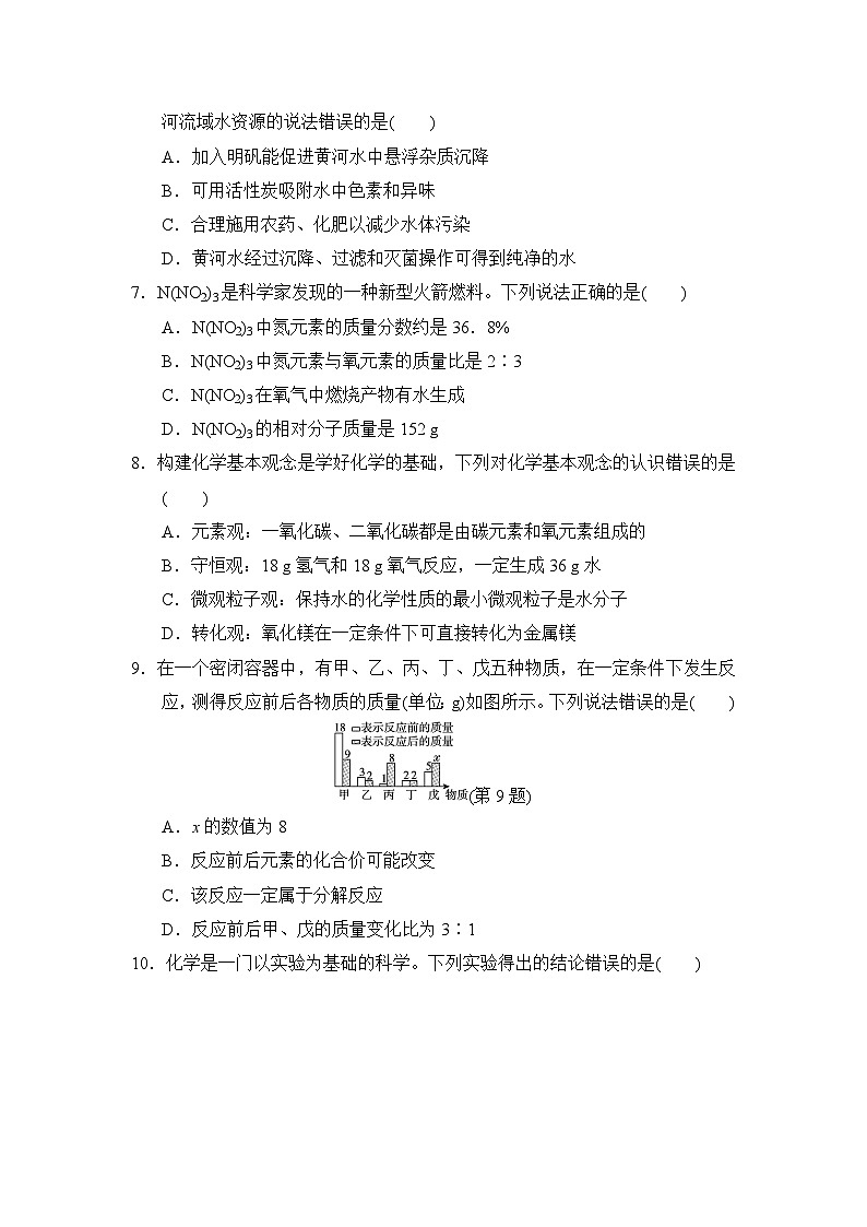 科学版九年级化学上册第一学期期末综合测试卷（2024年秋）第2页