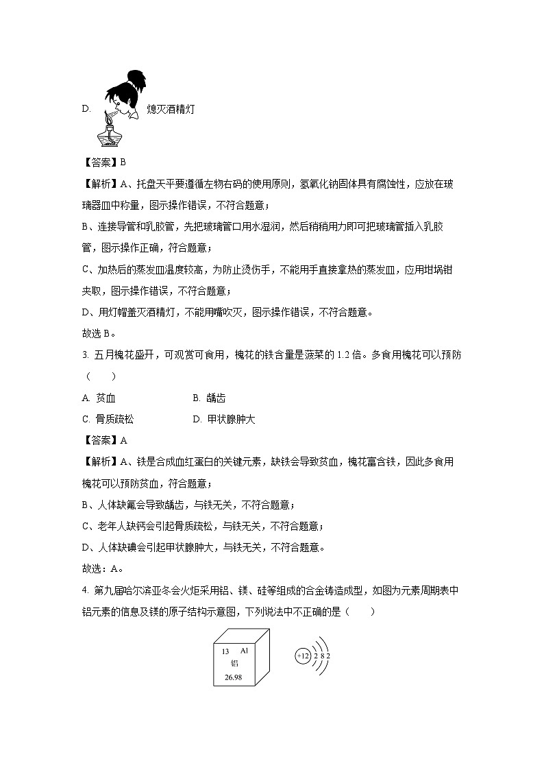 甘肃省陇南市2025年九年级中考模拟（三）化学试卷（解析版）第2页