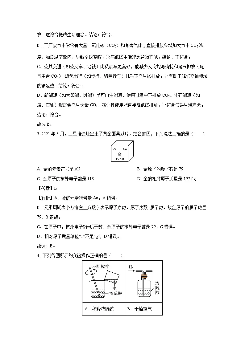 【化学】安徽省蚌埠市五河县2025年中考模拟预测试题（解析版）第2页