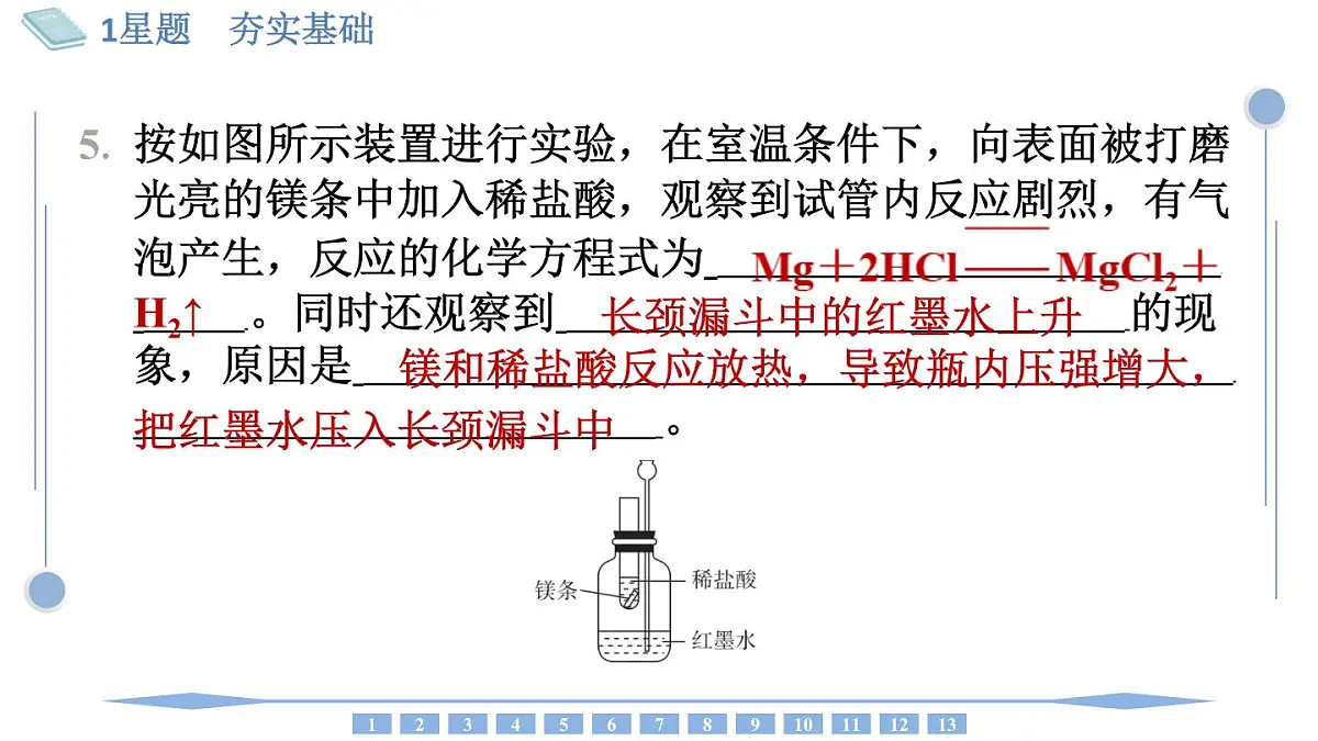 沪科版化学（2024）九年级上册 基础实验5 常见金属的物理性质和化学性质课件第8页