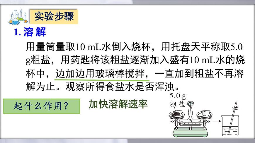 第九单元实验活动7粗盐中难溶性杂质的去除（课件）-2024-2025学年九年级化学人教版下册第6页