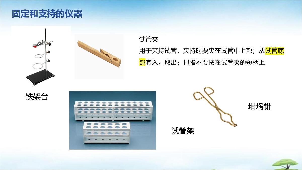 鲁教版初中化学九年级上册第一单元《步入化学殿堂》第三节《走进化学实验室》课件第7页