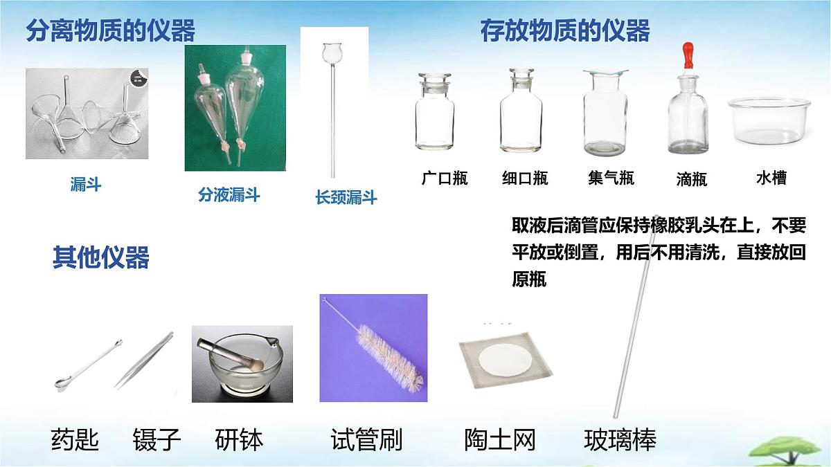鲁教版初中化学九年级上册第一单元《步入化学殿堂》第三节《走进化学实验室》课件第8页