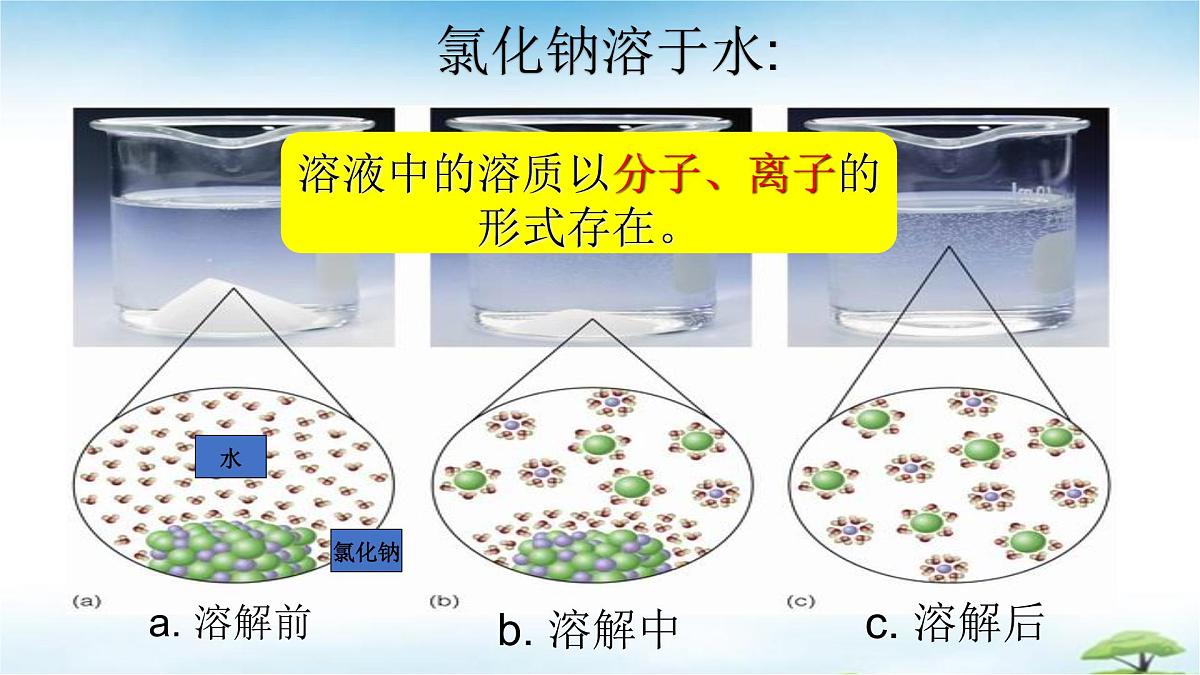 鲁教版初中化学九年级上册第三单元《探索水世界》第三节《物质在水中的溶解》 课件第4页
