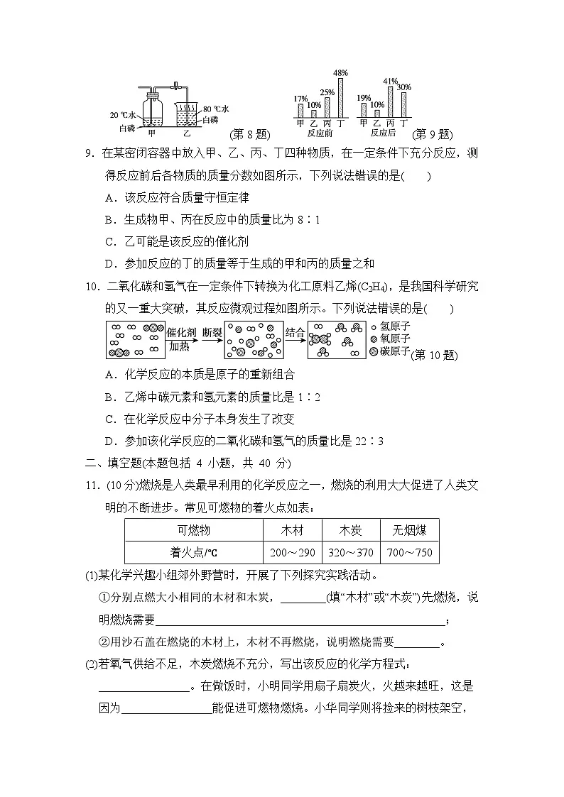 2024-2025学年九年级化学上册 第4章 单元测试卷（沪教福建版）第3页