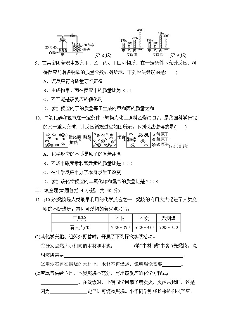 2024-2025学年九年级化学上册 第4章 单元测试卷（沪教福建版）第3页