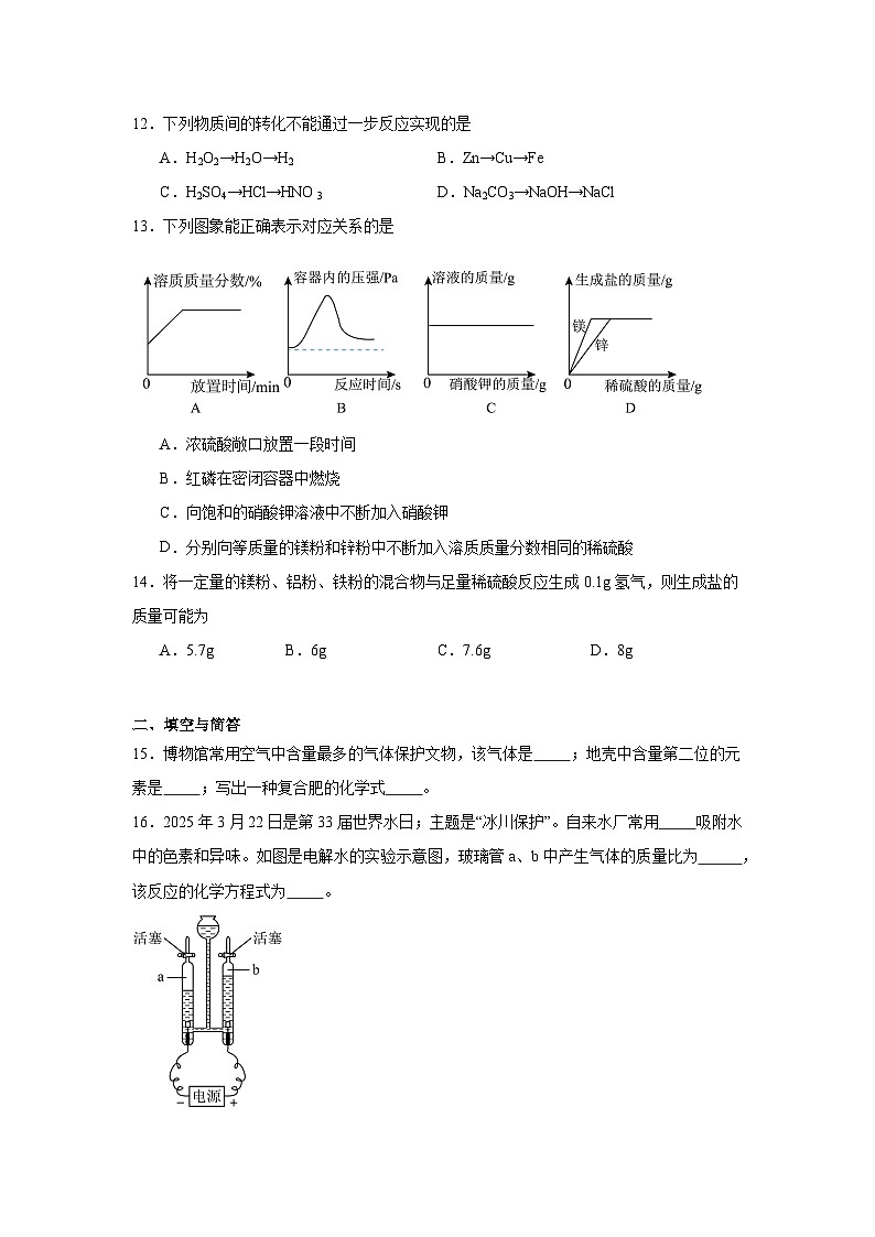 2025年河南省南阳市镇平县中考第三次模拟考试化学试卷（附答案解析）第3页
