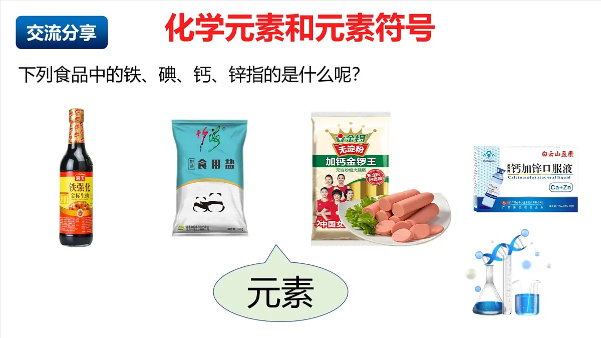 北京课改版化学九上4.1《化学元素》（同步课件）第5页