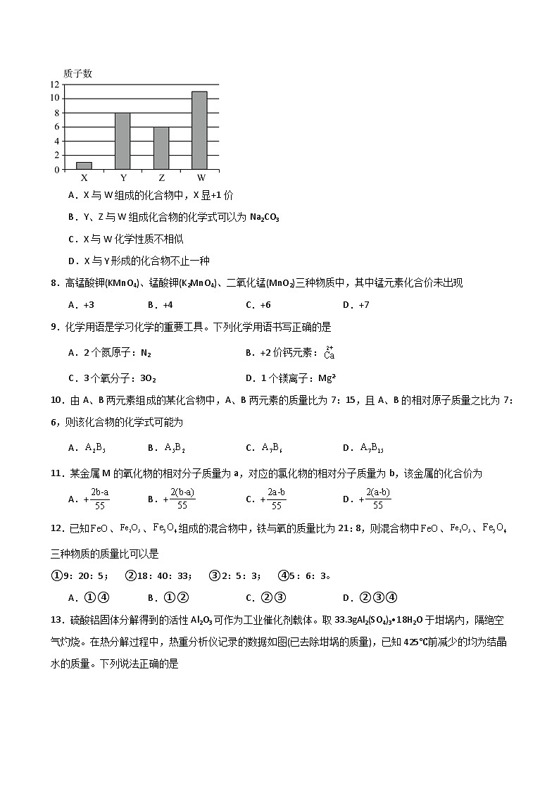北京课改版化学九上4.3《元素化合价》（分层作业）（原卷版）第2页