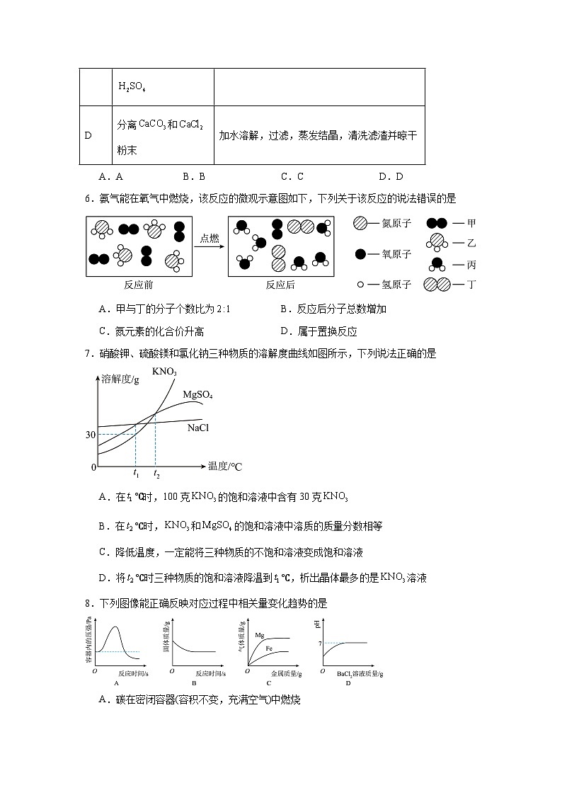 2025年四川省广元市中考化学真题（附答案解析）第2页