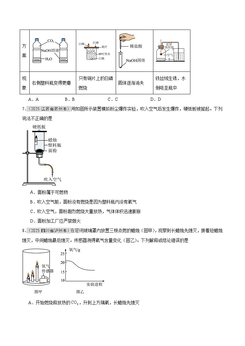 2025年中考化学真题分类汇编：专题10 能源的合理利用与开发（全国通用）（第01期）（原卷版）第3页