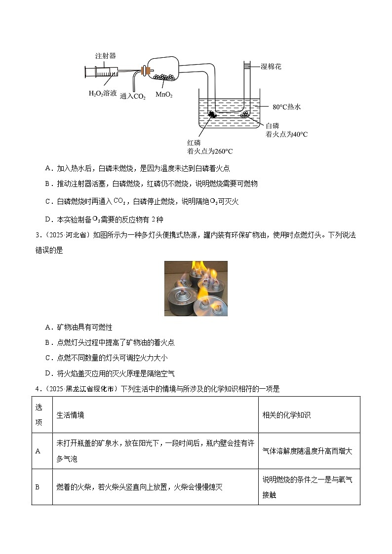2025年中考化学真题分类汇编：专题10 能源的合理利用与开发（全国通用）（第02期）（原卷版）第2页