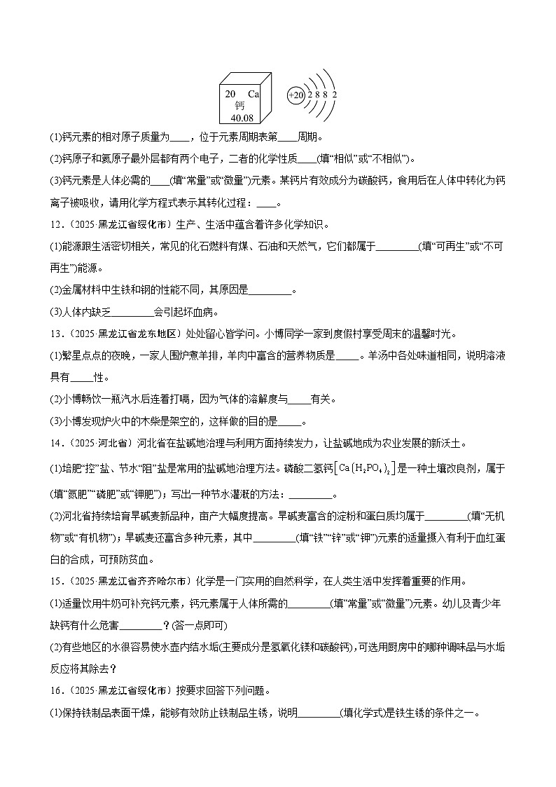 2025年中考化学真题分类汇编：专题15 化学与社会（全国通用）（第02期）（原卷版）第3页