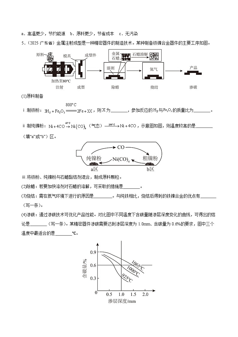 2025年中考化学真题分类汇编：专题18 工艺流程题（全国通用）（第02期）（原卷版）第3页