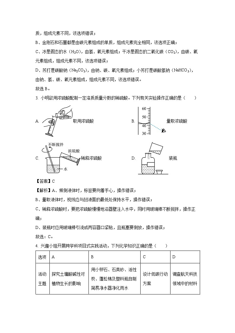 陕西省西安市莲湖区多校2025年中考三模化学试卷（解析版）第2页