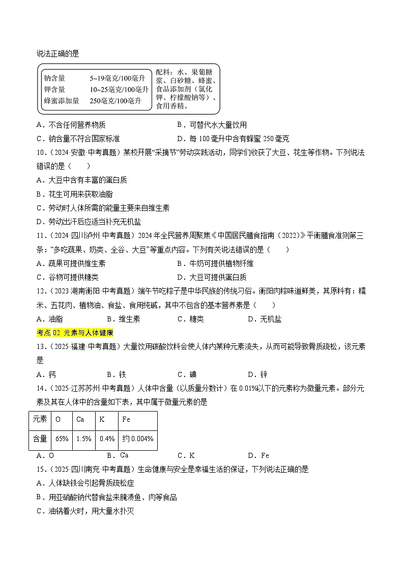 专题15 化学与社会发展（原卷版）【好题汇编】三年（2023-2025）中考化学真题分类汇编（全国通用）第2页