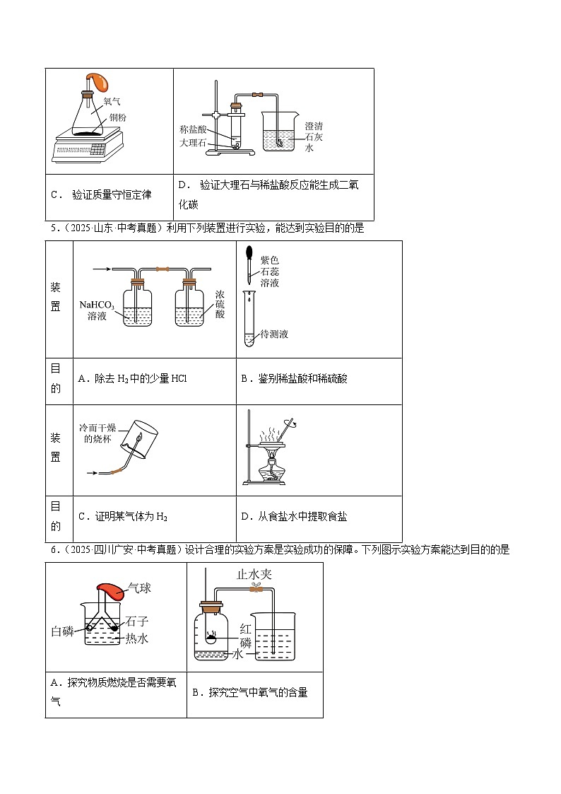 专题18 实验方案的设计与评价（原卷版）【好题汇编】三年（2023-2025）中考化学真题分类汇编（全国通用）第3页