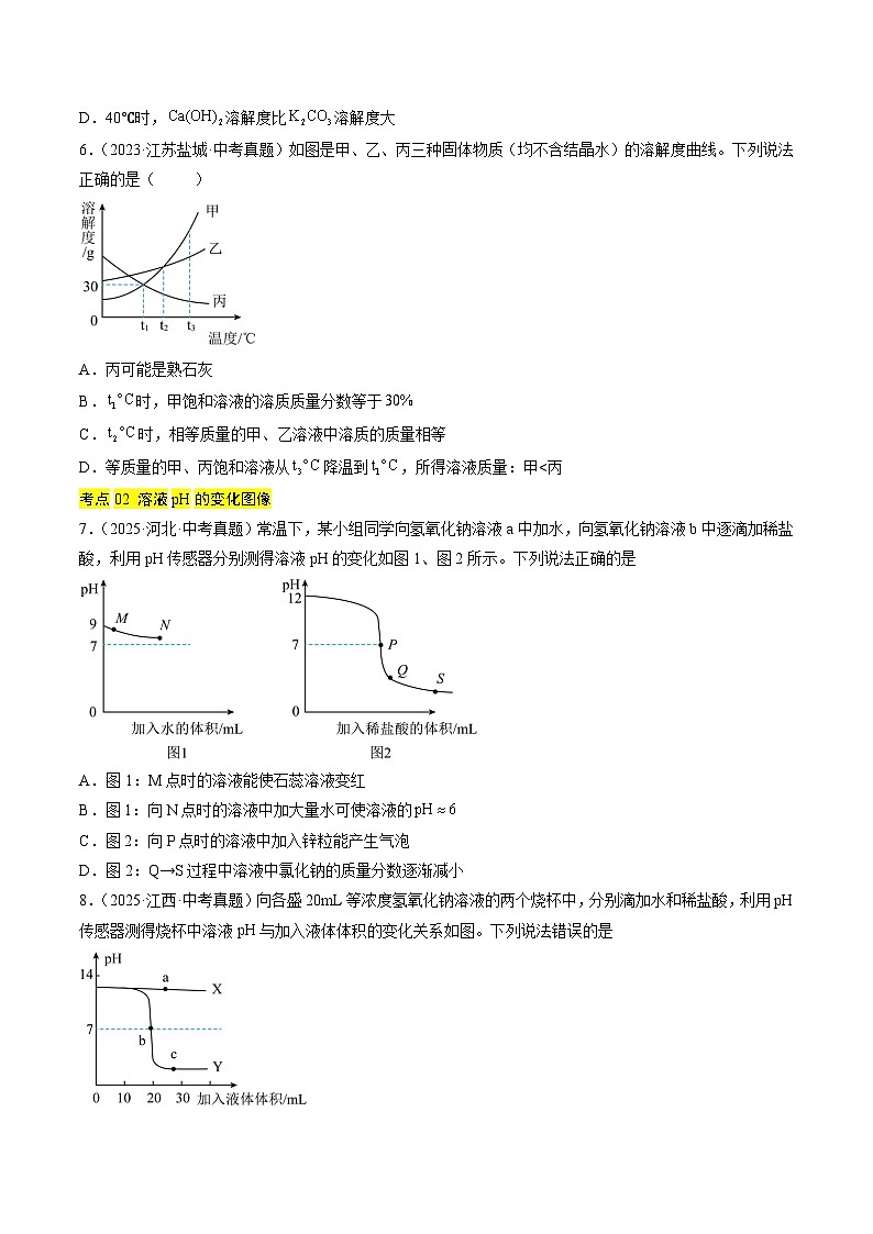 专题19 坐标图像题（原卷版）【好题汇编】三年（2023-2025）中考化学真题分类汇编（全国通用）第3页