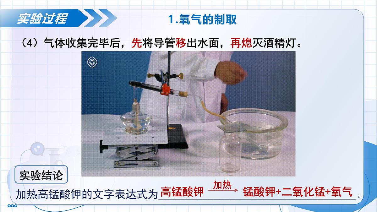 沪教版化学九年级上册 基础实验1 氧气的实验室制取与性质 教学课件第7页