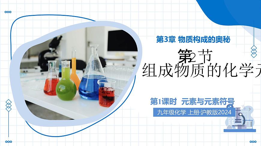 沪教版化学九年级上册 第2节 组成物质的化学元素 第1课时 教学课件第1页