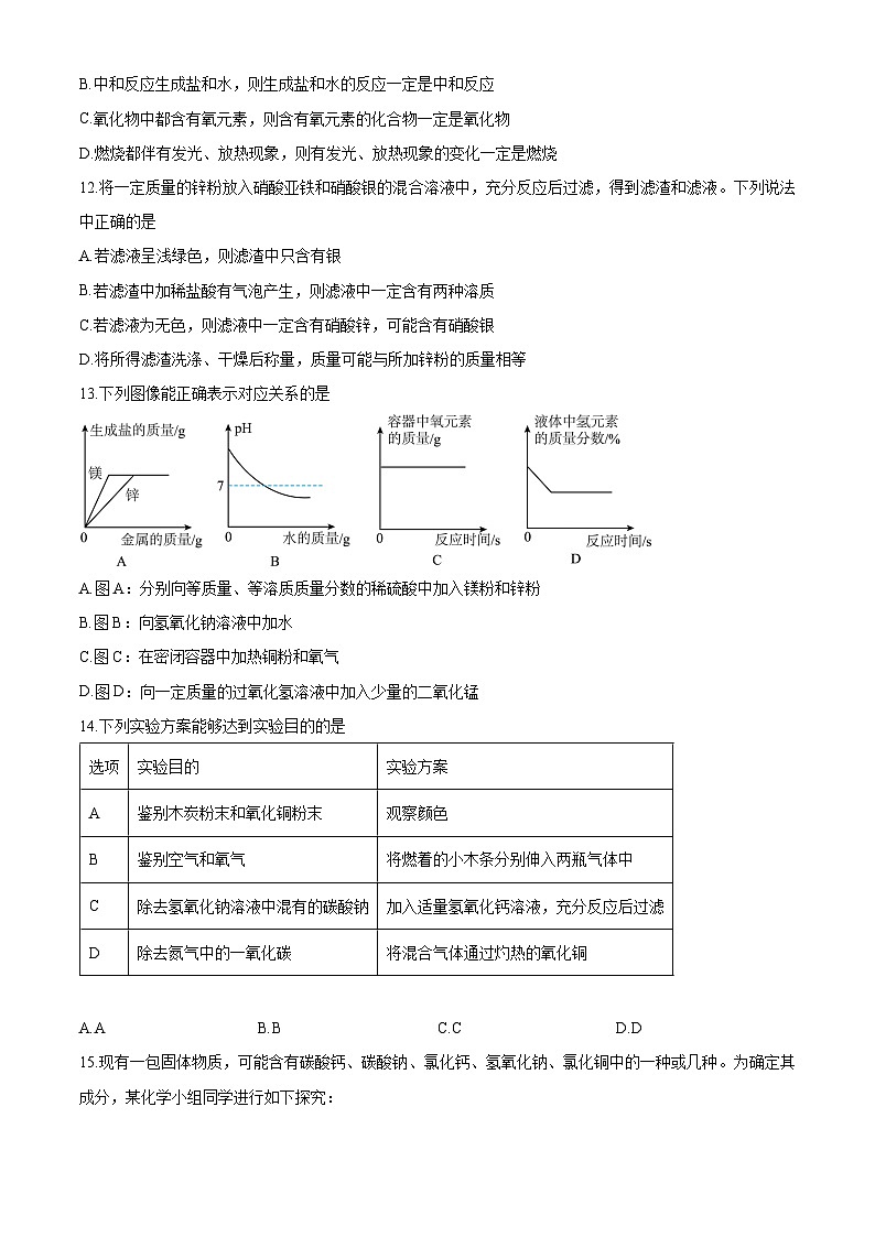 2025年黑龙江省齐齐哈尔市中考化学真题（含答案）第3页
