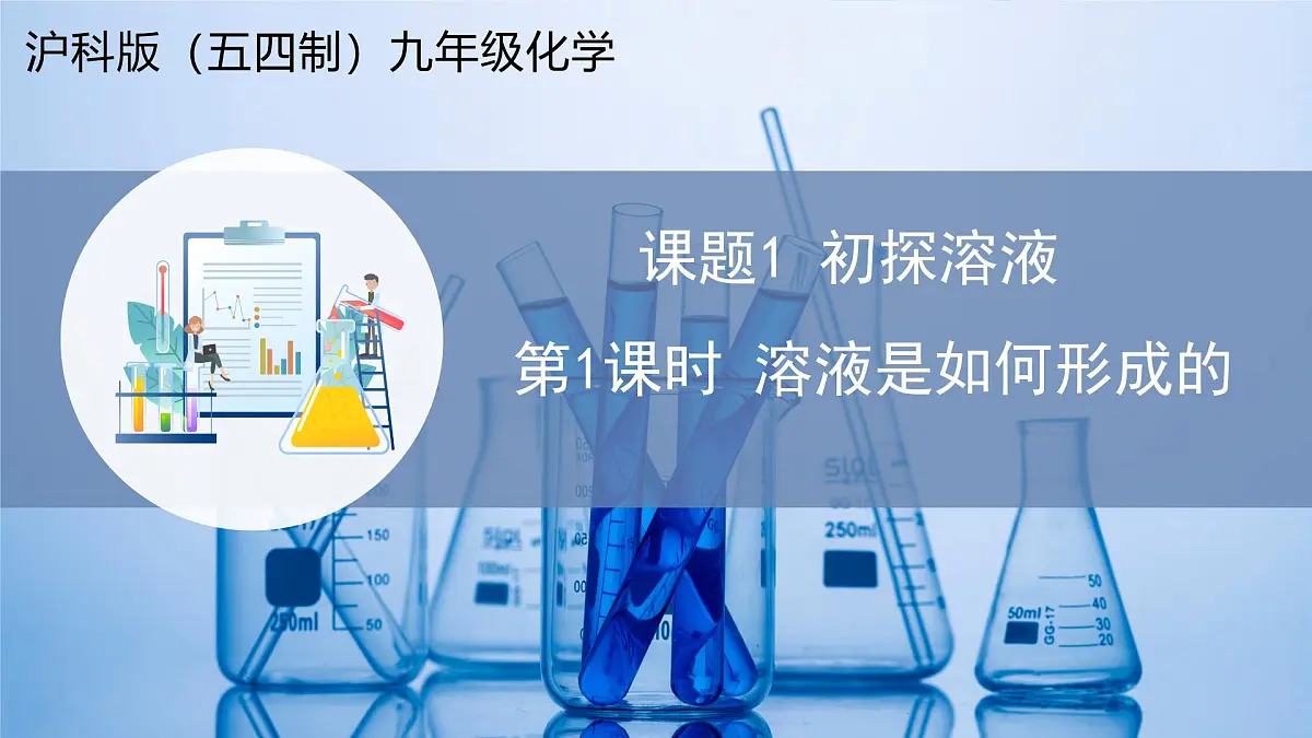 课题1 初探溶液 第1课时（教学课件） 化学沪科版五四学制2024九年级全一册第1页