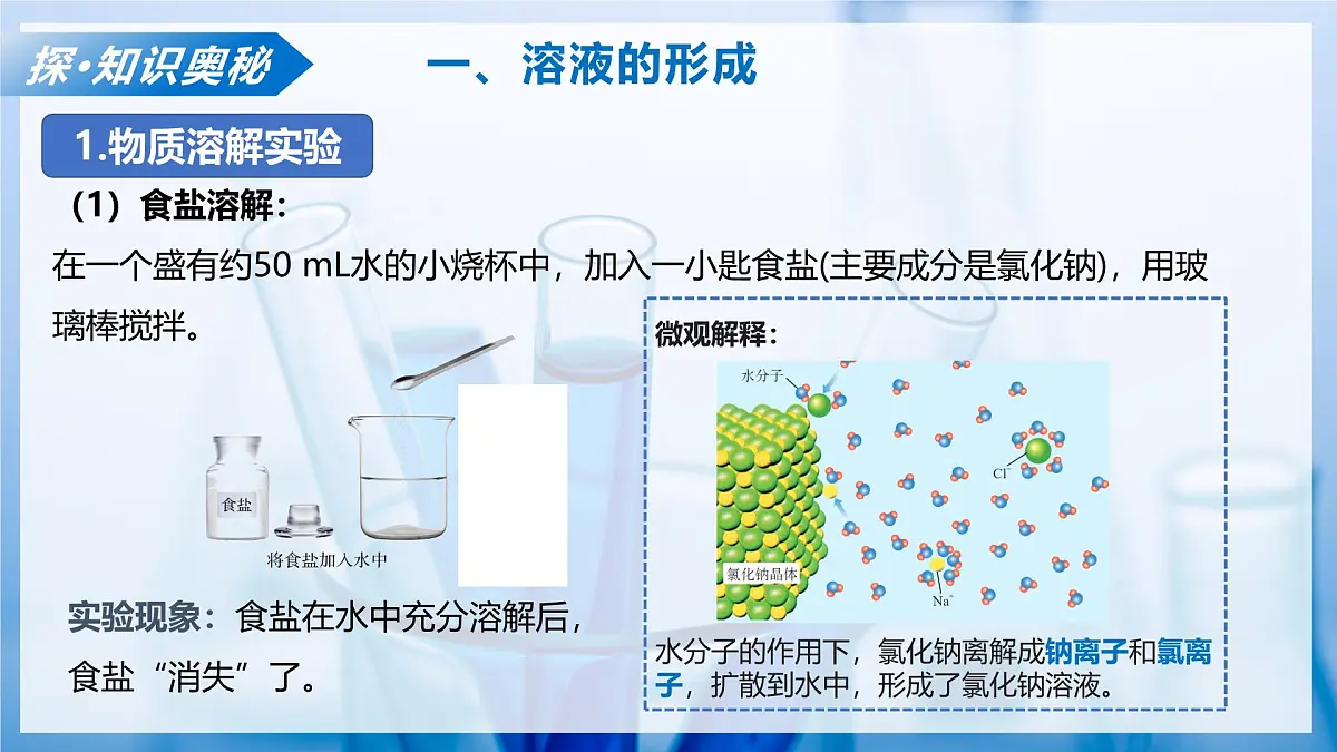 课题1 初探溶液 第1课时（教学课件） 化学沪科版五四学制2024九年级全一册第7页