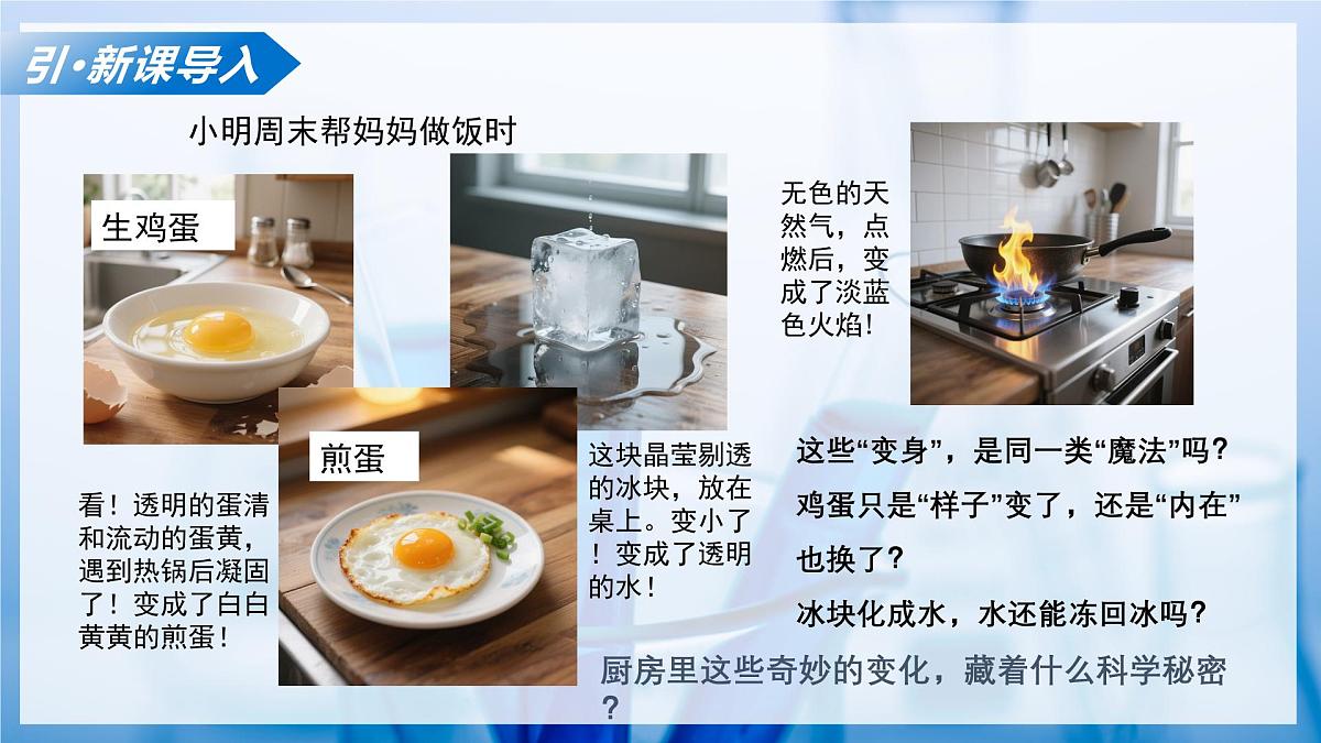课题1 开启化学之门 第1课时 物质的变化和性质（教学课件）化学沪科版五四学制2024八年级全一册第4页
