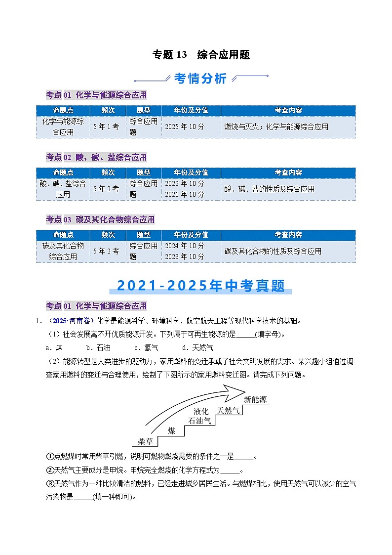 专题13 综合应用题（解析版）第1页