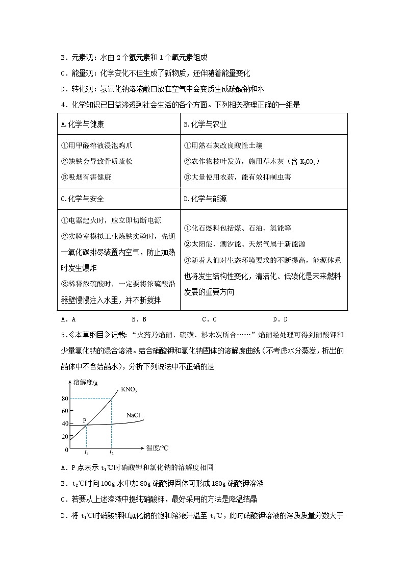 2025年四川遂宁中考化学试题及答案第2页