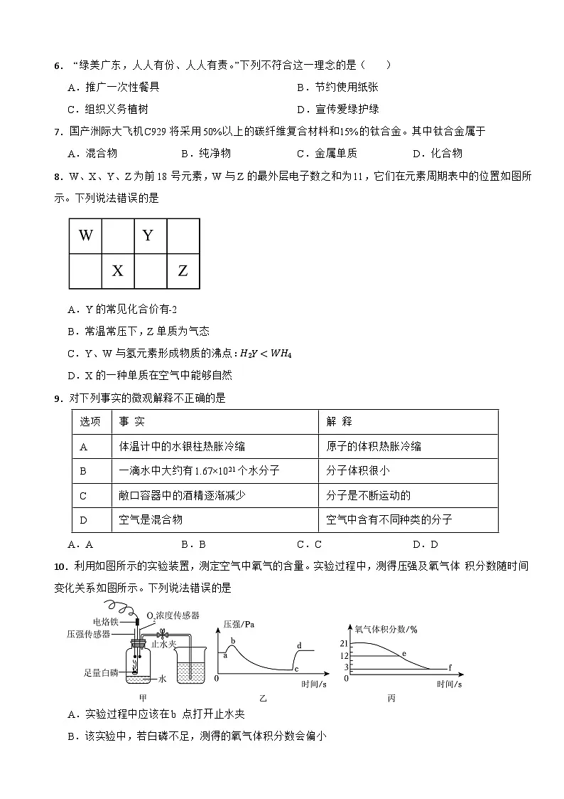 2025-2026科粤版化学九年级上册单元测试第二单元 空气、物质的构成与组成（提升卷）（有答案）第2页