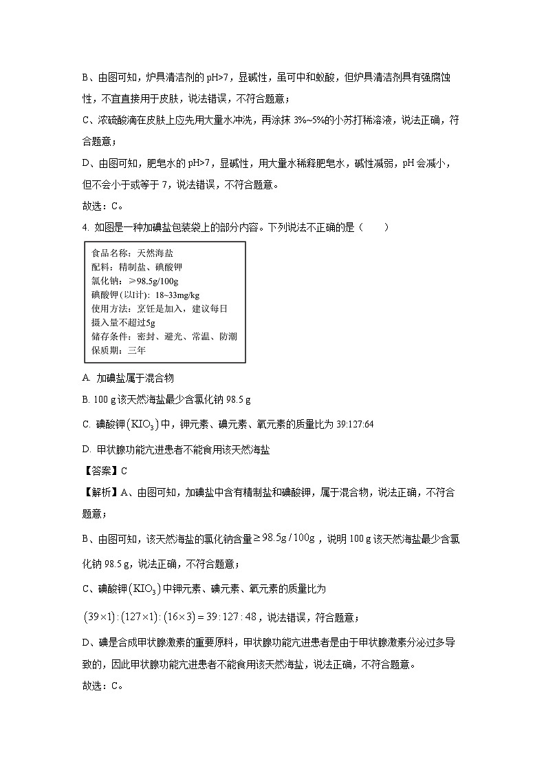 山东省聊城市高唐县2025年中考二模化学试卷（解析版）第3页