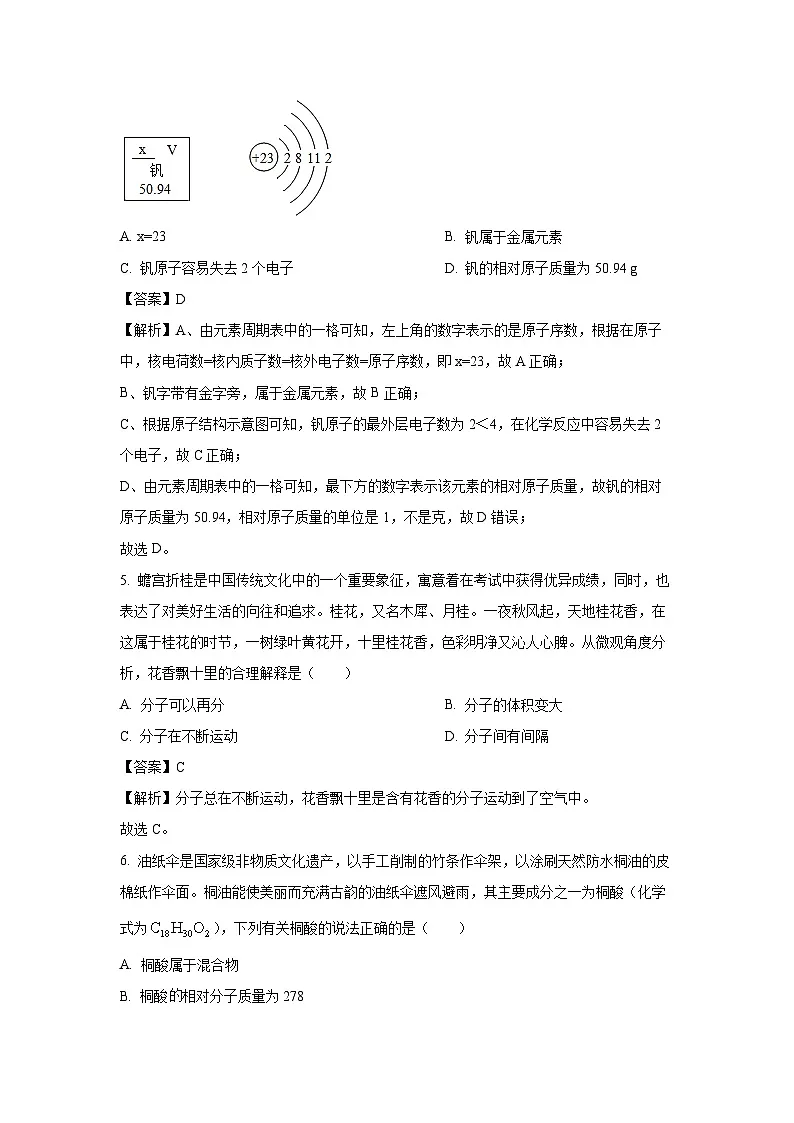 山东省潍坊市2025年中考二模化学试卷（解析版）第3页