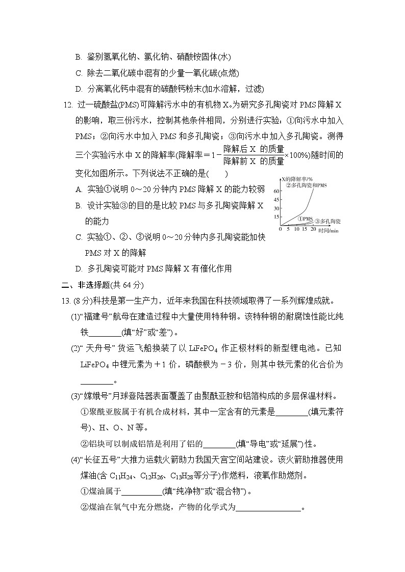 沪教版化学九年级下册综合能力素质评价测试卷 (二)（含答案）第3页