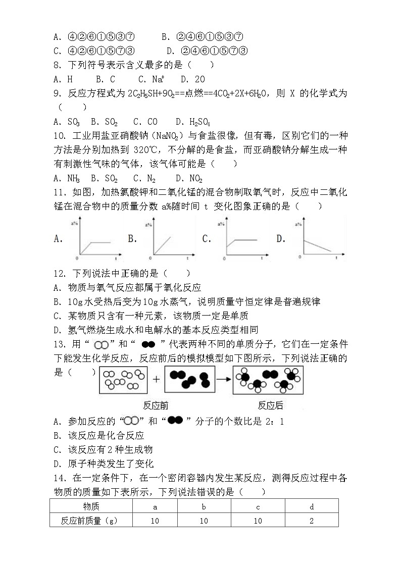 2024--2025学年九年级第一学期【化学】九校联考期中检测卷 （含答案）第2页