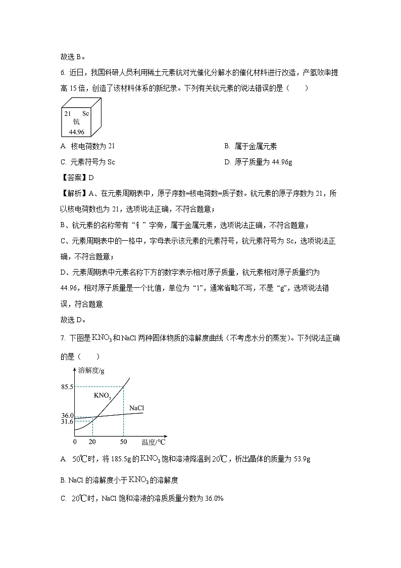 辽宁省葫芦岛市绥中县2025年中考一模化学试题（解析版）第3页