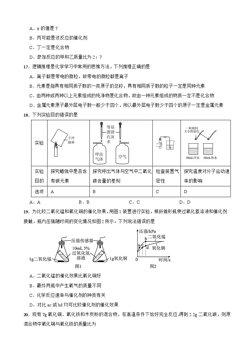 广西南宁市2025年九年级上学期月考化学试卷附答案第3页